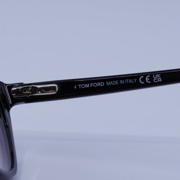 Tom Ford FT5895-B 001 Eyeglasses Black with Clip-On 51mm Square Frame - Picture 9 of 10